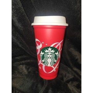 Starbucks Red Plastic Celebrating 50 Years Of Coffee & Joy Holiday Reusable Cup